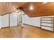 Bedroom featuring white walls, wood ceiling, and built-in shelves at 1000 Phils Creek Rd, Chapel Hill, NC 27516