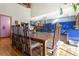 Large formal dining area next to the modern kitchen with space for multiple people at 1000 Phils Creek Rd, Chapel Hill, NC 27516