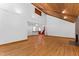 Large living room with an open floor plan and wood accents, plus a fireplace at 1000 Phils Creek Rd, Chapel Hill, NC 27516