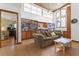 Inviting living room with custom built-ins, wood floors, and natural light at 1000 Phils Creek Rd, Chapel Hill, NC 27516