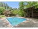 Pool with cabana and trees at 1000 Phils Creek Rd, Chapel Hill, NC 27516