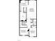 Detailed floor plan of the upper level, featuring the primary bedroom, two other bedrooms, and laundry room at 1103 Weston Green Loop, Cary, NC 27513