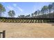 Backyard featuring a wood fence lined with shrubs providing added privacy to the expansive property at 113 Amberwing Ct, Holly Springs, NC 27540