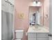 Bright bathroom featuring a shower and a white vanity, perfect for a fresh, clean feel at 113 Amberwing Ct, Holly Springs, NC 27540