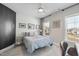 Comfortable bedroom with modern decor and plenty of natural light at 113 Amberwing Ct, Holly Springs, NC 27540