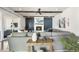 A modern living room features a fireplace, large gray couch, and natural light from a sliding glass door at 113 Amberwing Ct, Holly Springs, NC 27540