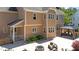 Spacious backyard features a stone patio, outdoor seating, fire pit, and a covered gazebo at 1437 Chelton Oaks Pl, Raleigh, NC 27614