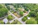 Aerial view of the property showing the home's location in the neighborhood at 1647 Turner Rd, Mebane, NC 27302