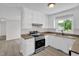 Modern kitchen featuring stainless appliances, granite countertops, and white cabinetry at 1647 Turner Rd, Mebane, NC 27302