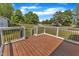 Spacious wooden deck offering outdoor living and beautiful views at 1732 Green Pace Rd, Zebulon, NC 27597