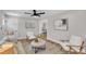 Bright living room with hardwood floors, stylish furniture, and modern decor at 1732 Green Pace Rd, Zebulon, NC 27597