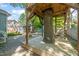 Scenic backyard showcasing custom treehouse, patio, and beautifully landscaped surroundings at 2210 Bedford Ave, Raleigh, NC 27607