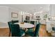 Charming dining area with modern table, elegant chairs, and kitchen access at 2210 Bedford Ave, Raleigh, NC 27607