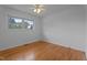 Bedroom with hardwood floors and ceiling fan at 2910 Dove Ln, Raleigh, NC 27604