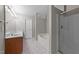 This bathroom features a tub, stand up shower, and double vanity at 3069 Buttonwood Ln, Clayton, NC 27520