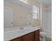 Bathroom showcasing a vanity with a single sink and a shower-tub combo at 309 Windy Peak Loop, Cary, NC 27519
