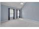 Spacious bedroom with vaulted ceiling, carpet, and ample natural light at 3315 Swinford Ct, Raleigh, NC 27604