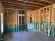 Interior home construction showing the framing, electrical and plumbing of an unfinished room at 337 Green Pines Estates Dr, Kenly, NC 27542