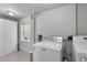 Functional laundry room offers modern appliances, storage cabinets, and a well-lit workspace at 4109 Huckleberry Dr, Raleigh, NC 27612