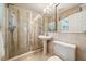 Nicely appointed bathroom with tiled walk-in shower at 415 Forsyth St, Raleigh, NC 27609