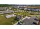 A beautiful aerial view of the community amenities with lush lawns and well maintained sidewalks at 5054 Kota St, Raleigh, NC 27610