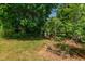Expansive backyard featuring mature trees, a shed, and an area ready for gardening at 5100 Yale Ct, Graham, NC 27253