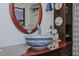 Close-up of bathroom with a decorative sink and charming nautical accents at 5100 Yale Ct, Graham, NC 27253