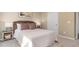 Cozy bedroom features a comfortable bed with decorative pillows and stylish bedside tables with lamps at 511 Lochalsh Dr, Gibsonville, NC 27249