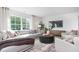 Bright living room filled with lots of natural light and neutral tones and open-concept design at 511 Lochalsh Dr, Gibsonville, NC 27249
