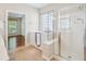 Luxurious bathroom featuring a walk-in tub, separate glass shower, and modern fixtures for relaxation and comfort at 519 Garendon Dr, Cary, NC 27519