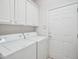 Well-equipped laundry room with modern appliances and ample cabinet space at 519 Garendon Dr, Cary, NC 27519