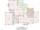 Detailed floor plan of the house, showing layout of kitchen, living room, and bedrooms on the ground floor at 7304 Hasentree Club Dr, Wake Forest, NC 27587