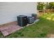 Air conditioning units lined up against the siding of the house at 7405 Chickadee Ct, Sanford, NC 27332