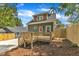 Private backyard featuring wooden deck, new fence, and shade from mature trees at 801 N Elm St, Durham, NC 27701