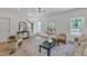 Bright living room featuring a cozy seating arrangement and large windows for natural light at 801 N Elm St, Durham, NC 27701