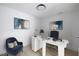 This home office boasts stylish decor, modern furniture, and serene ambiance for productivity at 805 Camden Ave, Durham, NC 27701