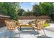 Charming backyard patio featuring comfortable seating and serene landscaping; ideal for relaxation at 909 N Gregson St, Durham, NC 27701