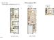 Detailed floorplan showcasing the layout of this modern three-story townhome at 909 Selby Ave, Durham, NC 27713