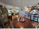 Bright open floor plan connecting the dining and kitchen areas at 915 Phils Creek Rd, Chapel Hill, NC 27516