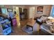Comfortable living area with hardwood floors and a glimpse into adjacent rooms at 915 Phils Creek Rd, Chapel Hill, NC 27516
