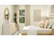 Serene bedroom featuring a plush bed, soft neutral tones, and contemporary furnishings at 00 Hanover Dr, Sanford, NC 27330