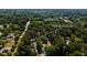 Aerial view of the property showcasing its location near downtown with lush green surroundings at 102 Rosebrooks Dr, Cary, NC 27513