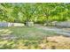 Spacious backyard with large trees, shed and partial fence at 105 N 11Th St, Erwin, NC 28339