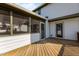 Large wooden deck featuring access to both the screened porch and the backyard at 1114 Balmoral Dr, Cary, NC 27511
