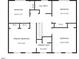 Detailed floorplan of the home showcasing the layout of rooms on the second floor at 1213 Indian Trail Dr, Raleigh, NC 27609