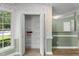 Spacious walk-in pantry with ample shelving and natural light at 140 Heatherwood Dr, Apex, NC 27502