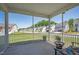 Relaxing screened-in back porch area with scenic neighborhood views at 147 Antler Steel Dr, Clayton, NC 27527