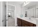 Bright bathroom with a modern vanity and a doorway to the bedroom at 147 Antler Steel Dr, Clayton, NC 27527