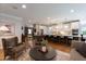 Open concept living space with a large island that provides seating and a cozy sitting area at 2517 Medway Dr, Raleigh, NC 27608