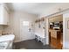 Functional mudroom features custom lockers, ample storage, and a sink for convenience at 2517 Medway Dr, Raleigh, NC 27608